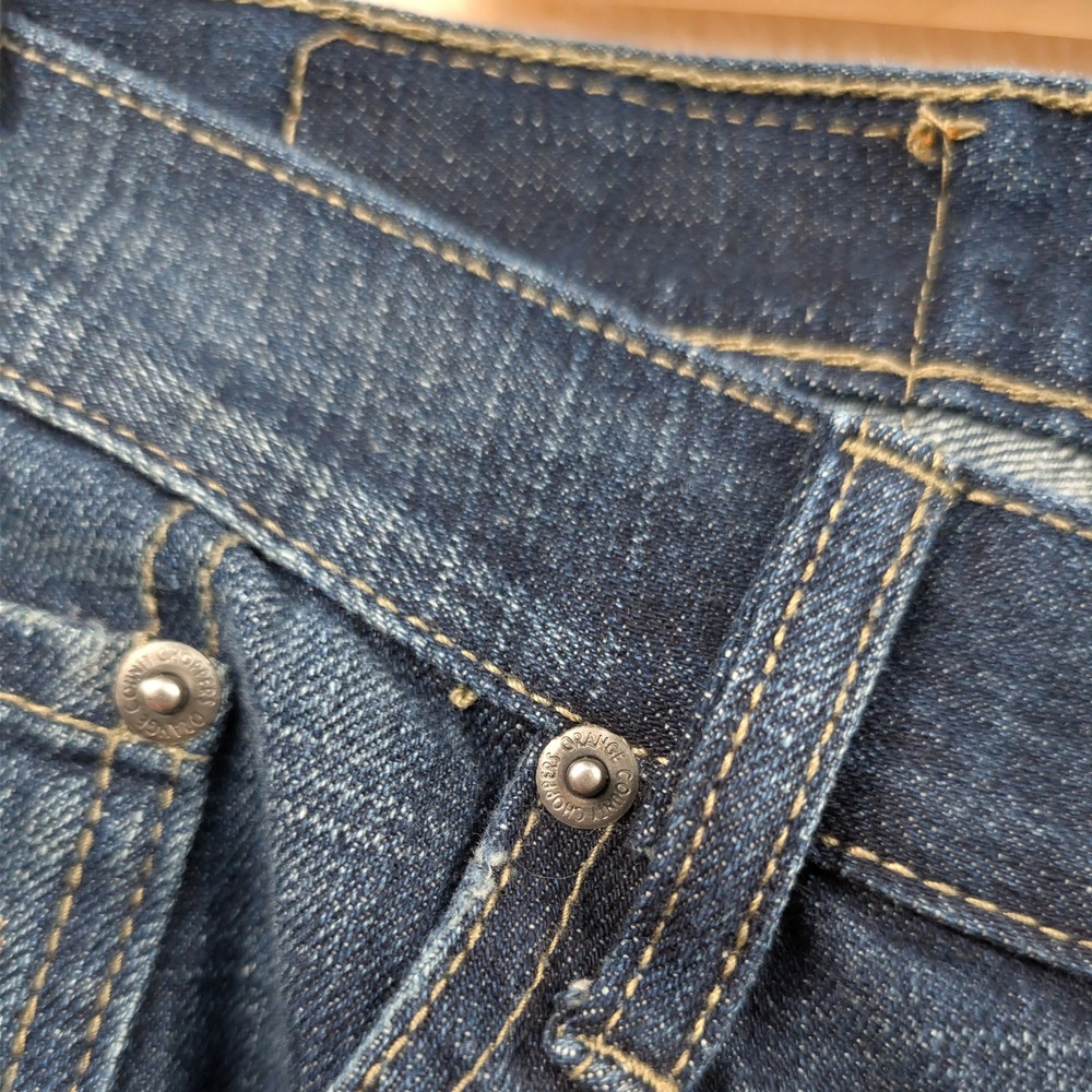 VTG Orange County Choppers Jeans Men's 37x30 Dark Blue Biker Grunge Wide Leg 90s - Picture 12 of 16